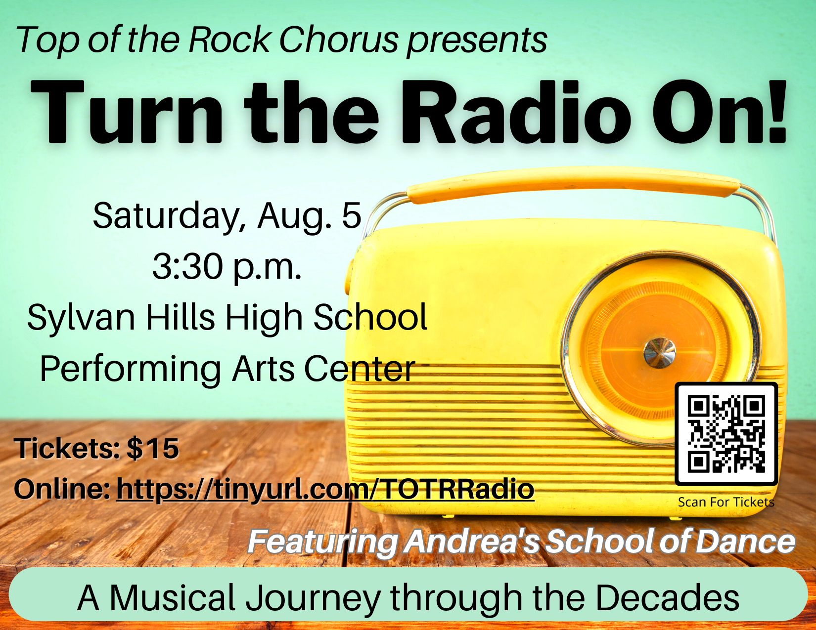 Top of the Rock Chorus Invites You To ‘Turn the Radio On’ on Aug. 5